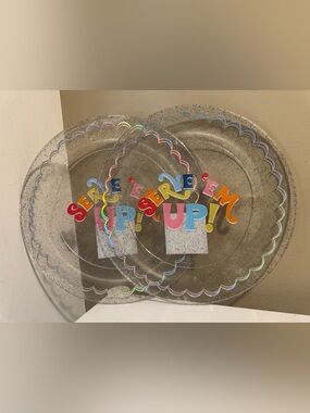 Packed Party Bundle Of 2 Matching Plastic Party Platter Plates